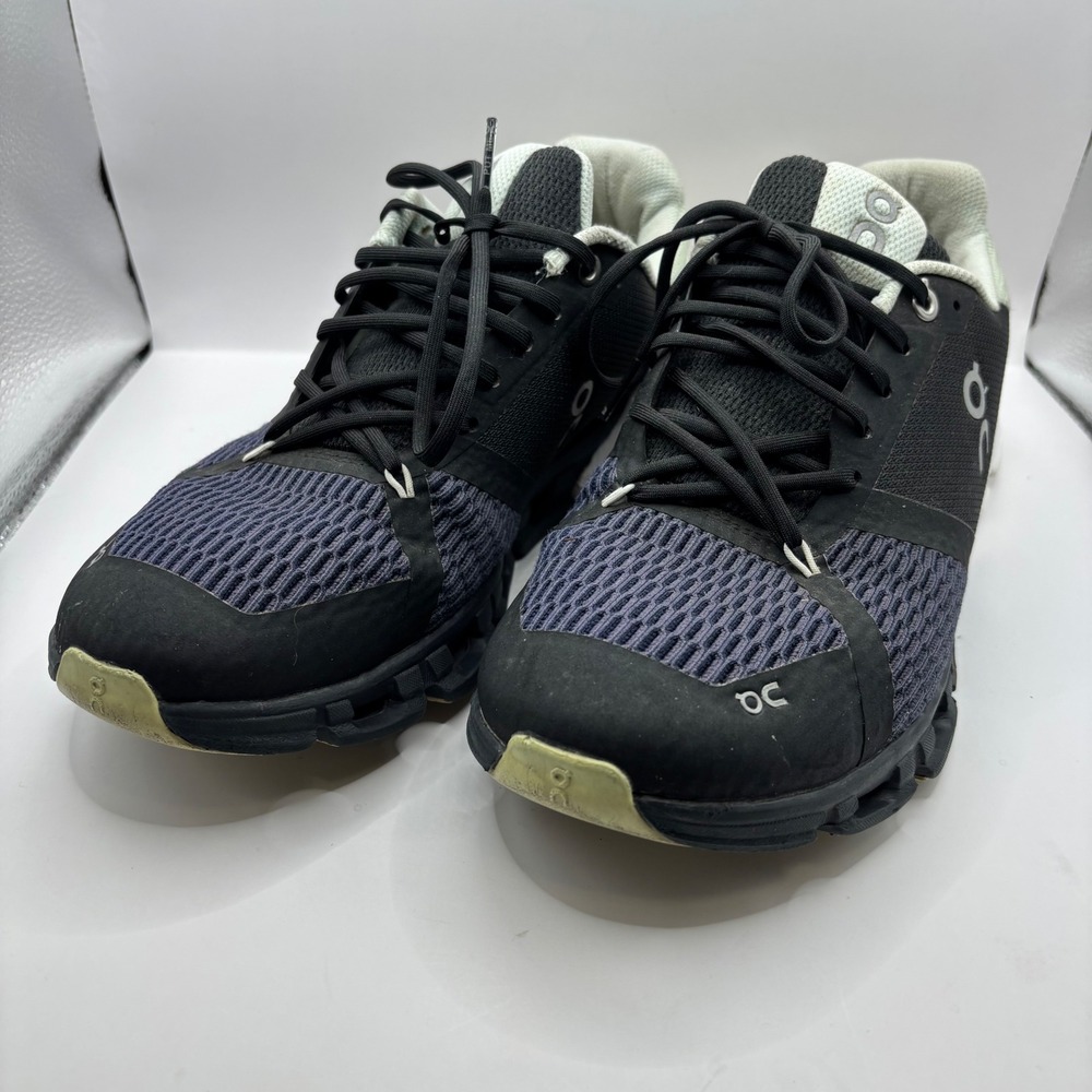 Women's 9.5 On Cloudflyer Running Shoes Black Navy Athletic Sneakers Support